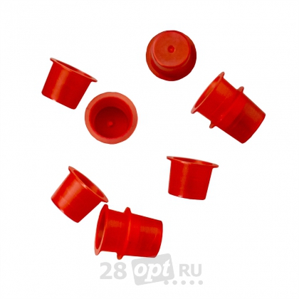 Колпачки для краски Tattoo Caps TA-225C, Красные, 15 мм