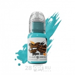 Краска для художественной татуировки World Famous Tattoo Ink, Barrier Reef Blue, 15 мл