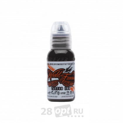 Краска для художественной татуировки World Famous Tattoo Ink, Pitch Black, 30 мл