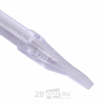 Уцененный товар Тату-наконечник Flat Professional Tip 17, Clear, коробка 50 шт.